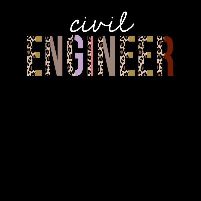 Civil Engineer Leopard Print Funny Gift