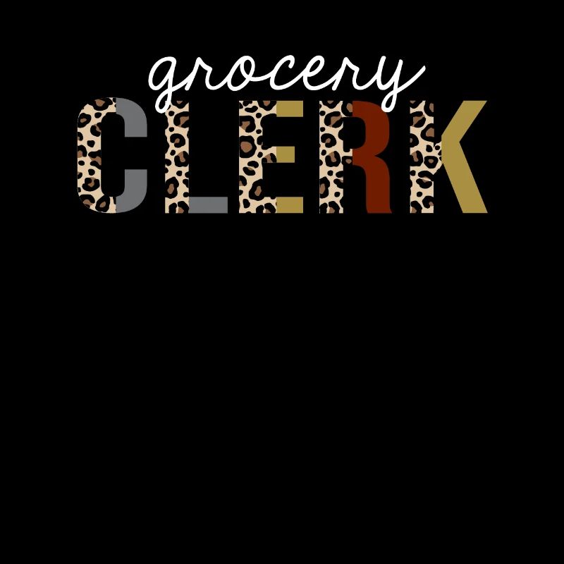 Grocery Clerk Leopard Print Funny Gift