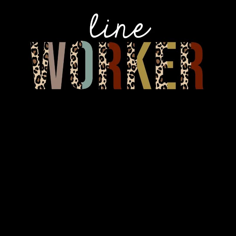 Line Worker Leopard Print Funny Gift