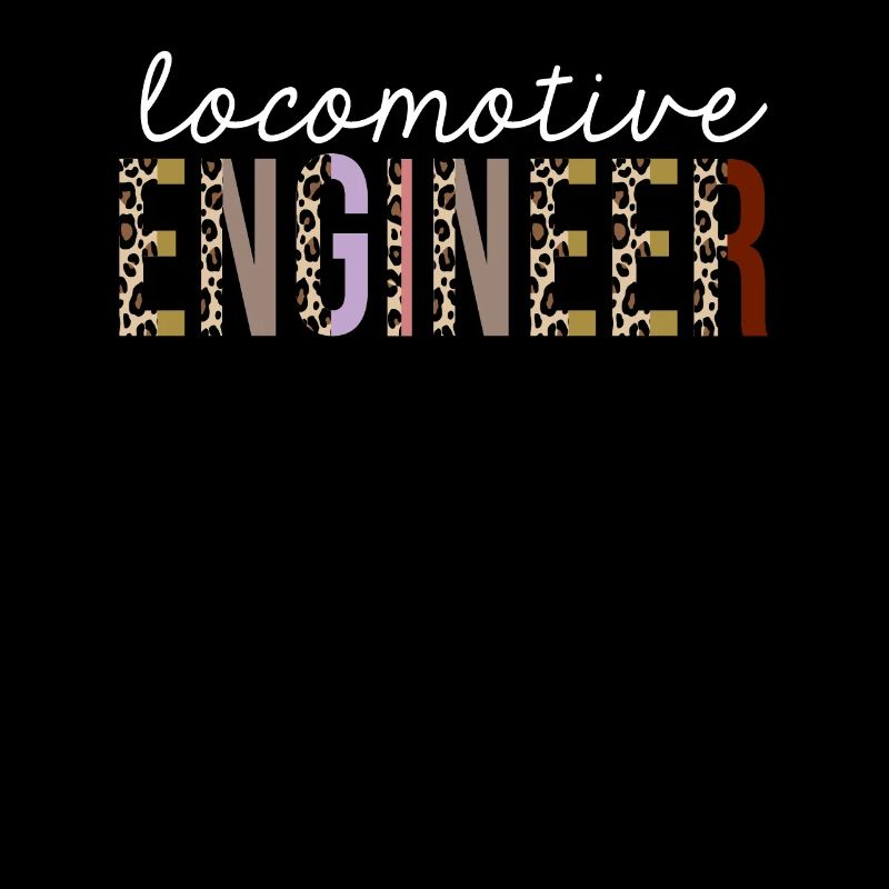Locomotive Engineer Leopard Print Funny Gift