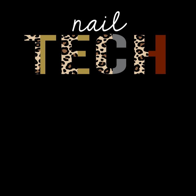 Nail Tech Leopard Print Funny Gift