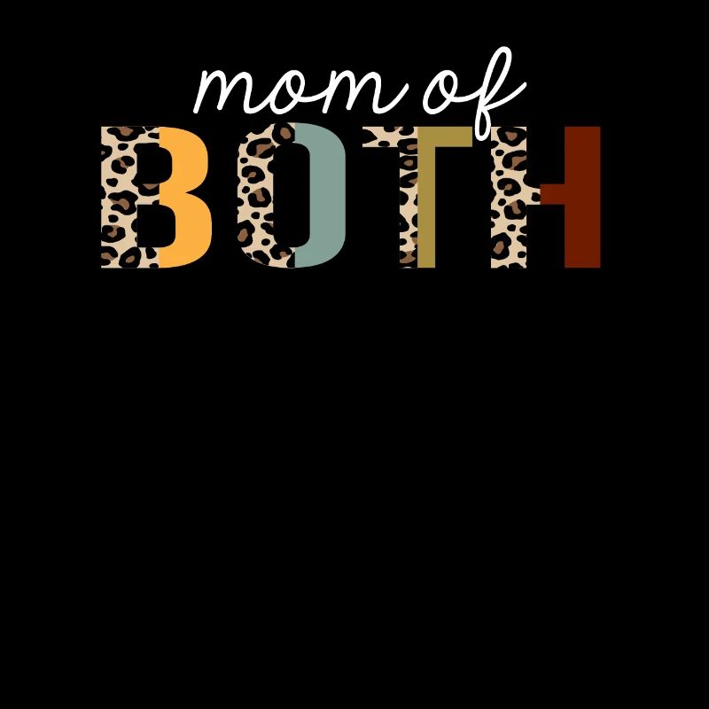 Mom of both Leopard Print Funny Gift
