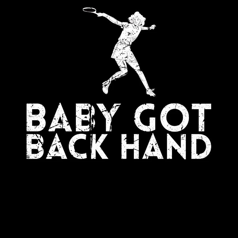 Bébé reçu back hand design pour les fans de tennis