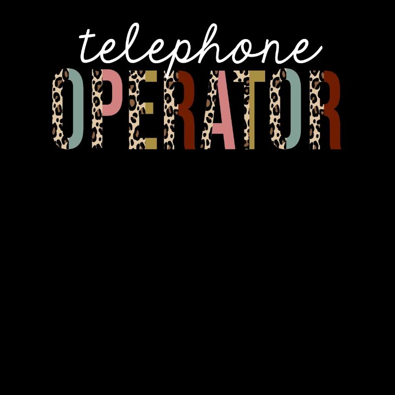 Telephone Operator Leopard Print Funny Gift