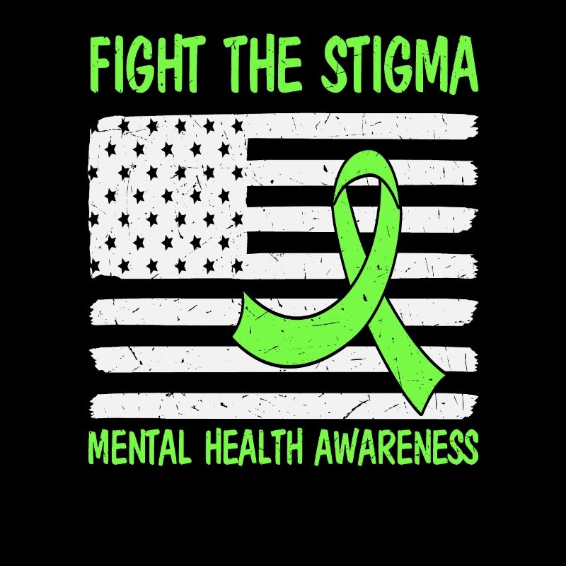Combattre la stigmatisation Sensibilisation à la santé mentale Drapeau des États-Unis