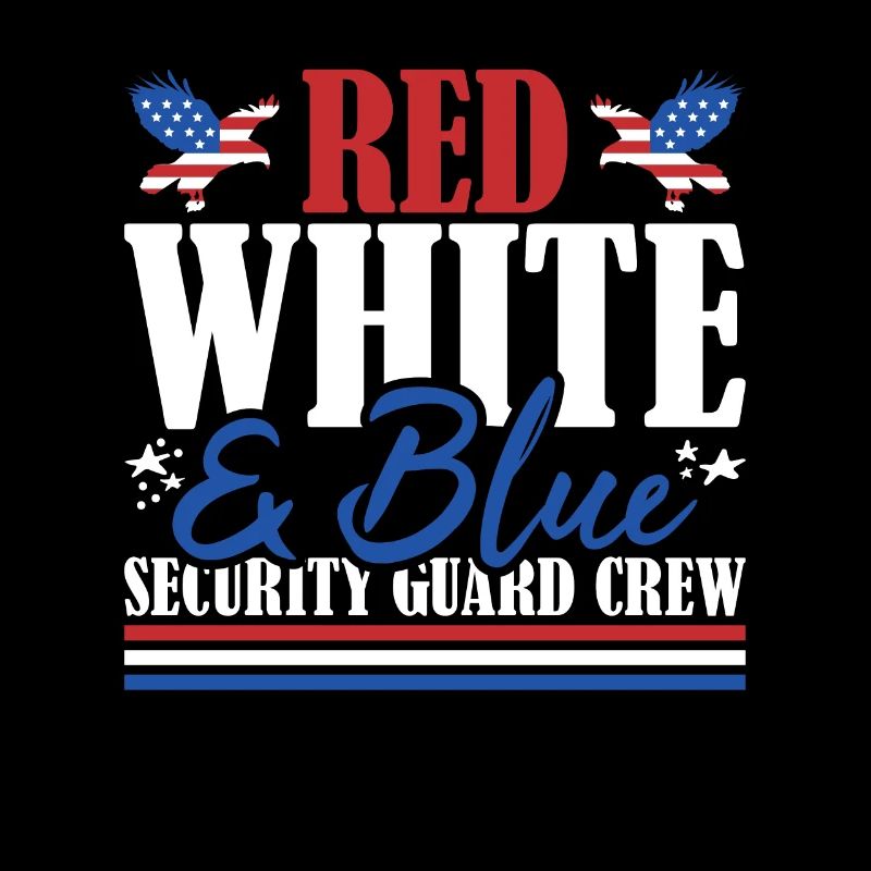 Veteran US Flag Red White & Blue Security Guard