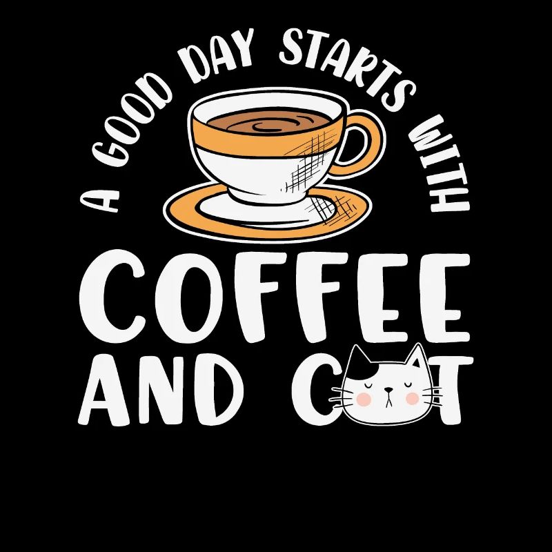 Ein guter Tag beginnt mit einem Kaffee und Katzenkaffee