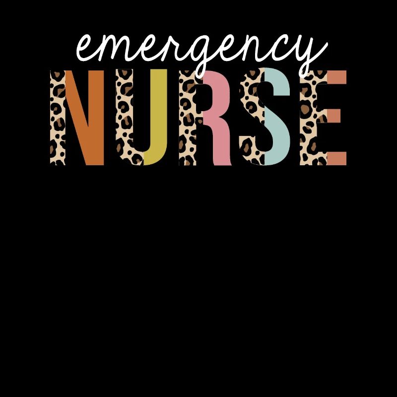 Notfall Krankenschwester Bunte Leopard Print Lustig