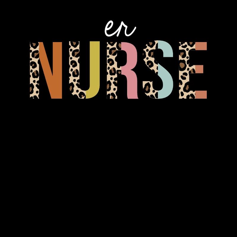ER Nurse Imprimé Léopard Coloré Drôle