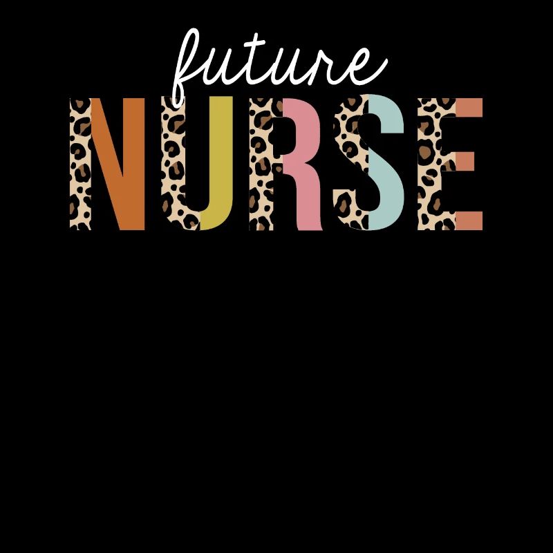 Future Nurse Colorful Leopard Print Funny