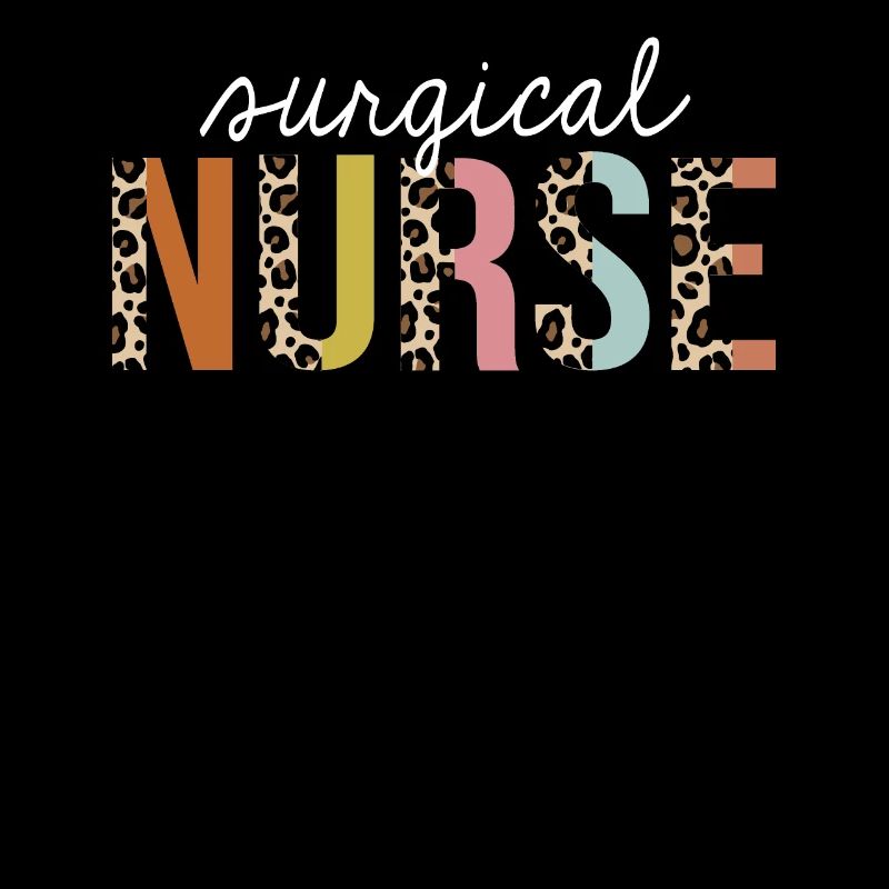Surgical Nurse Colorful Leopard Print Funny
