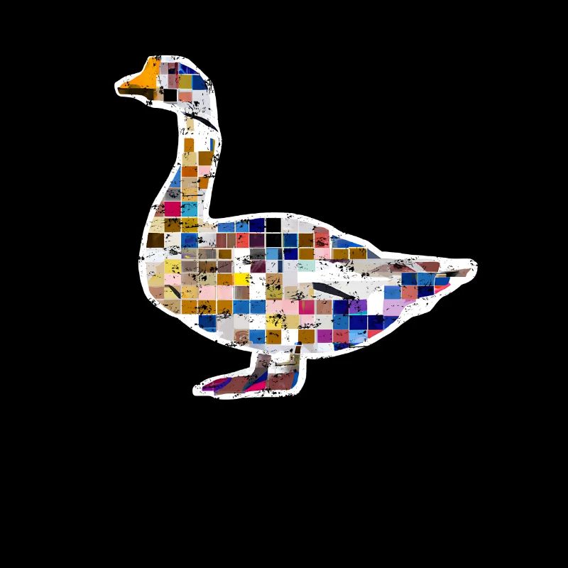 Gans Ente Schwan Mosaik Design