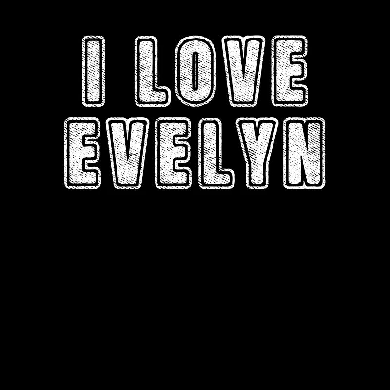 J’aime Evelyn Retro Vintage Texte Noms de naissance