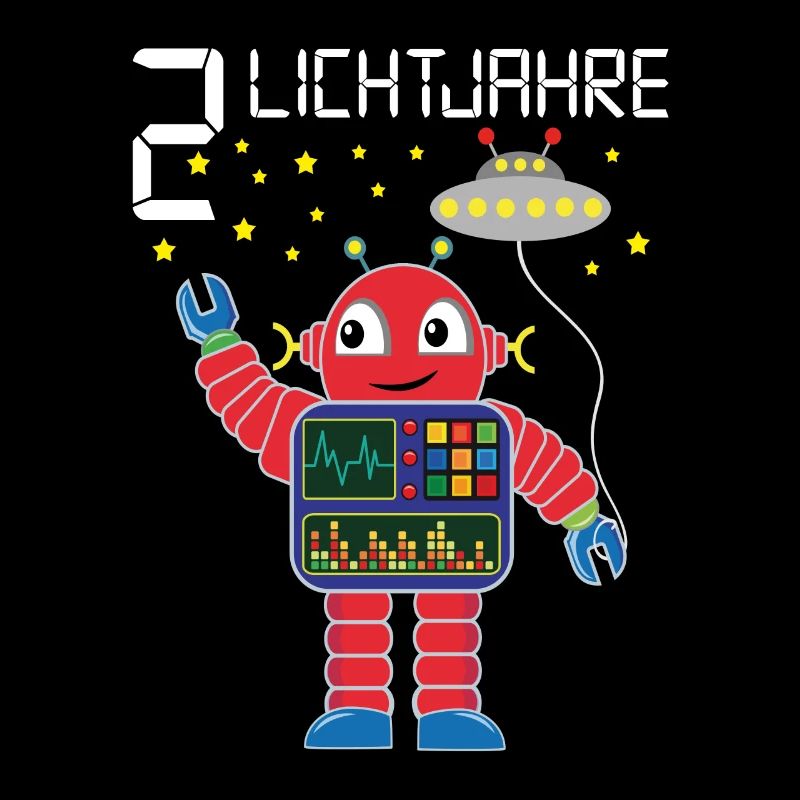 Roboter gratuliert 2 Lichtjahre zweiter Geburtstag