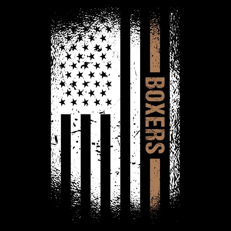 Boxer Us Flag
