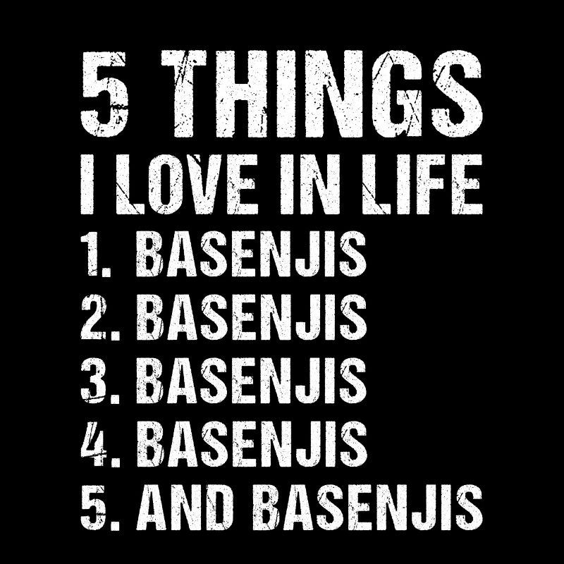Chien 5 choses que j’aime dans la vie Basenji