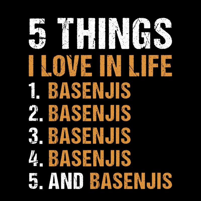 Chien 5 choses que j’aime dans la vie Basenji
