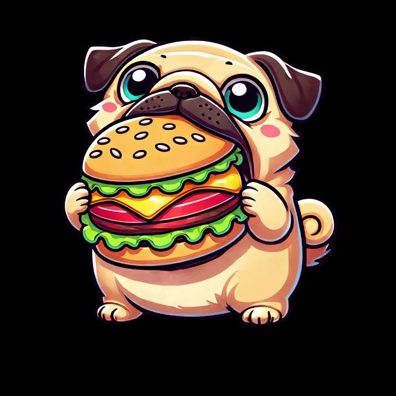 Carlin Burger Amateur de restauration rapide Chien