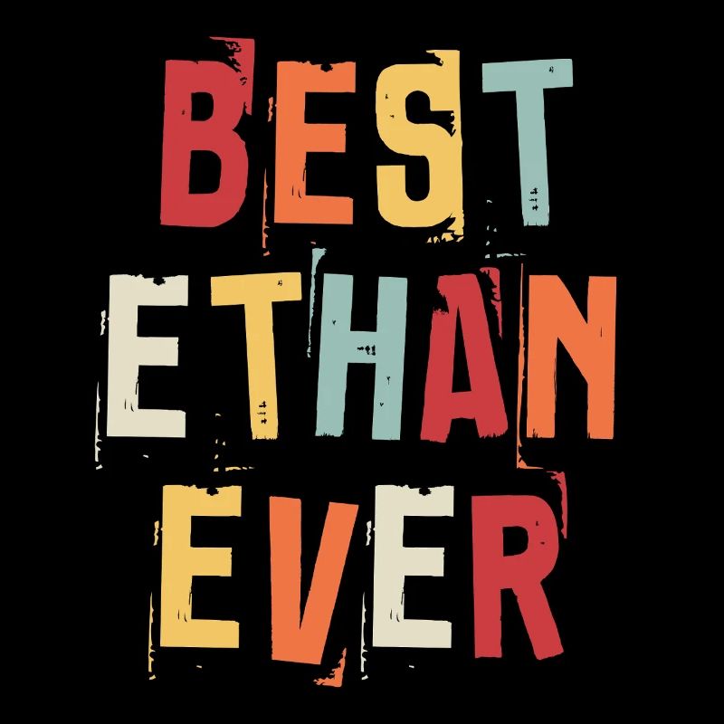 Bester Ethan Ever Retro Vorname Text Spruch