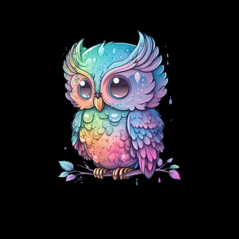 Bunte Eule Mit Großen Augen