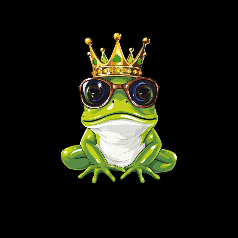 Grenouille comique avec couronne