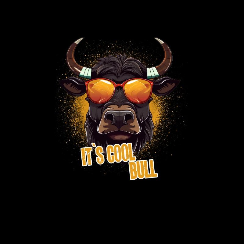 Comic Bull avec des lunettes de soleil - It’s Cool Bull