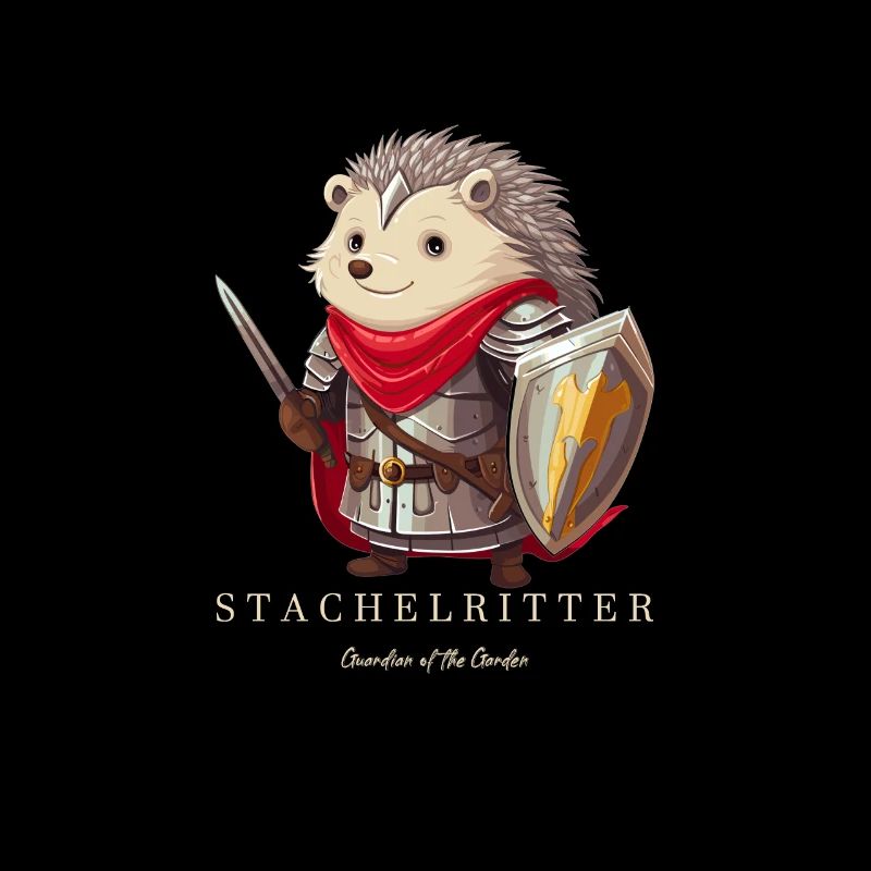 Stachelritter Comic Igel Ritter Gartenwächter