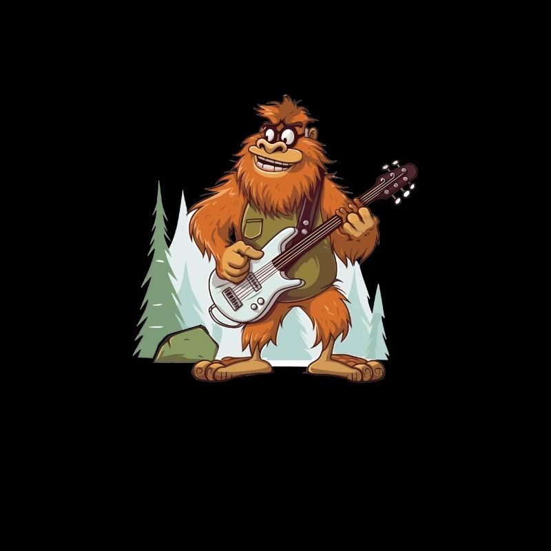 Cartoon Bigfoot E-Gitarre