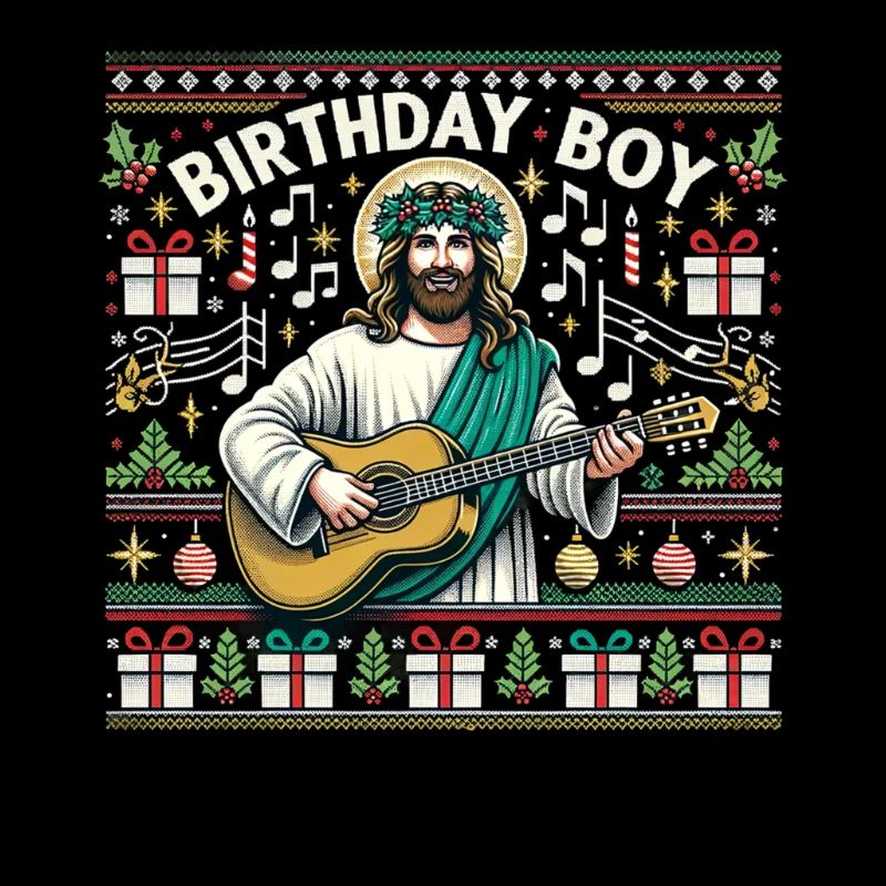Jesus Christus Birthday Boy Ugly Christmas