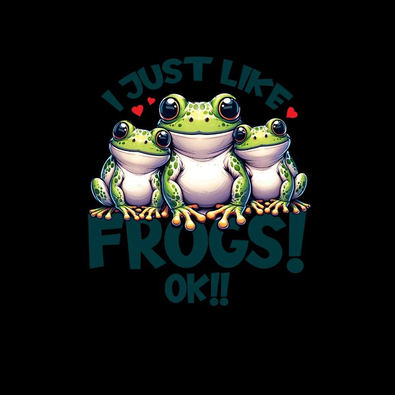 Three Cartoon Frogs