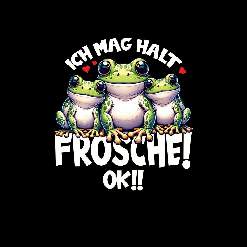 Three Funny Comic Frogs