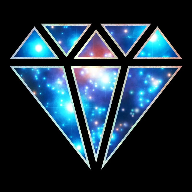 Diamant, galaxy style, triangle, space, symbole,