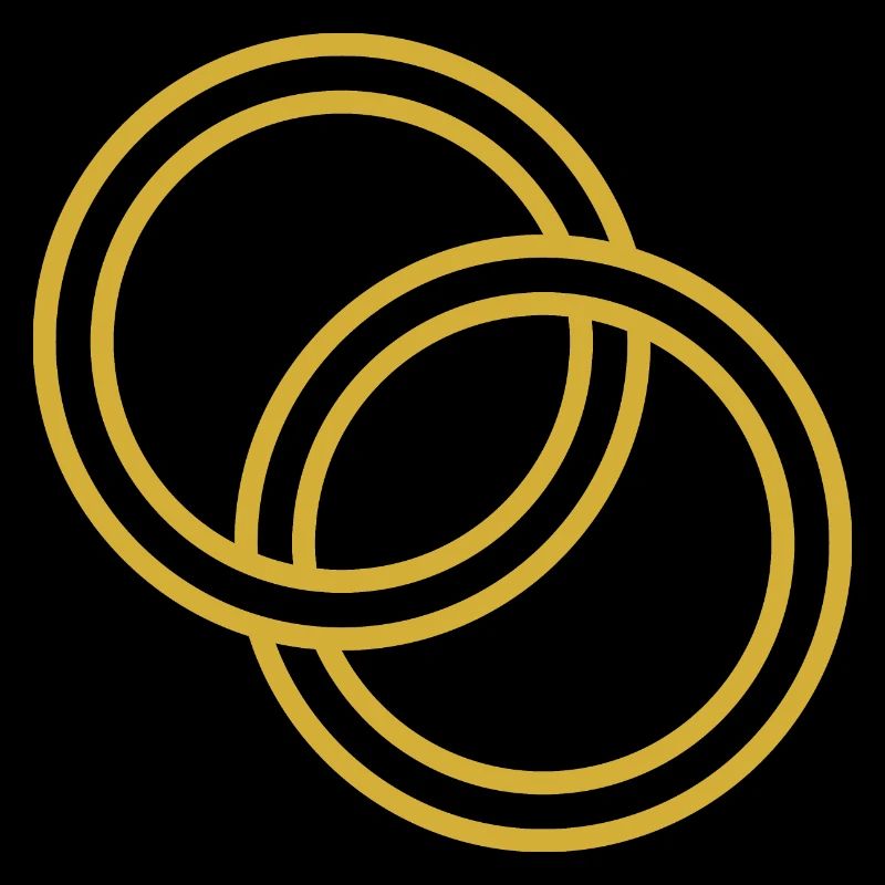 alliances entrelacées dorées