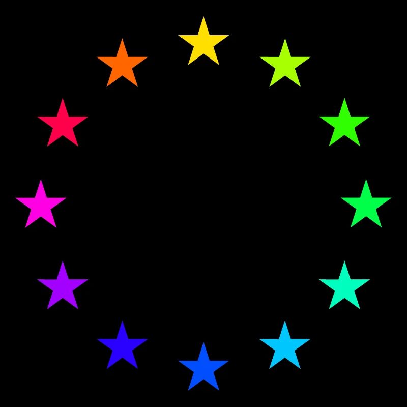 étoiles colorées du drapeau de l'europe