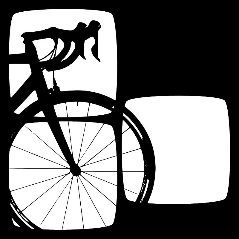 Vélo de route en trois carrés graphiques
