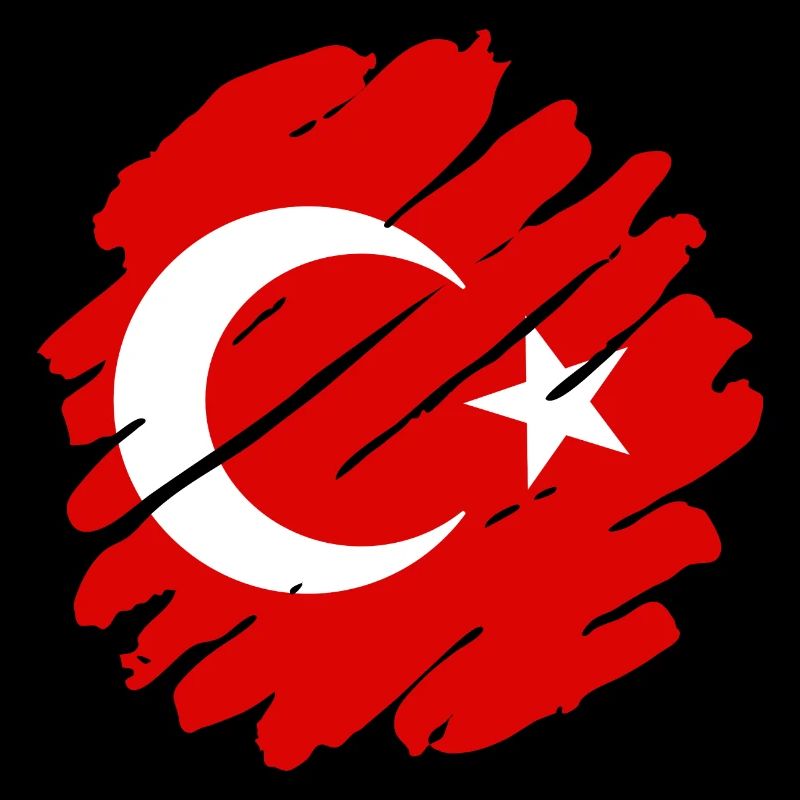 Drapeau de Turquie Utilisé Look Drapeau Turc Vintage