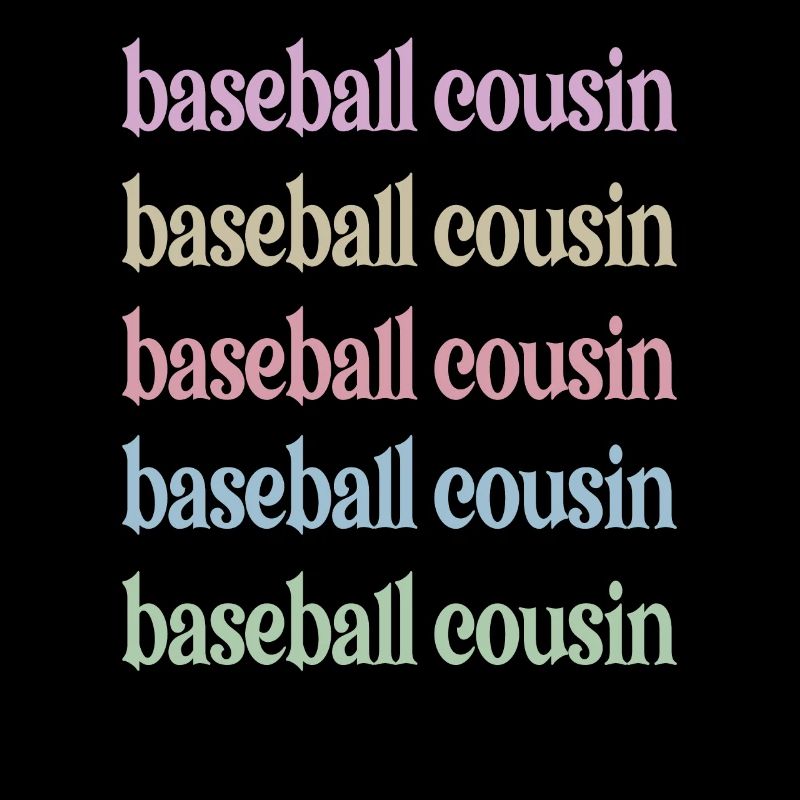 Stolzer Baseball-Cousin Baseballspieler-Cousin