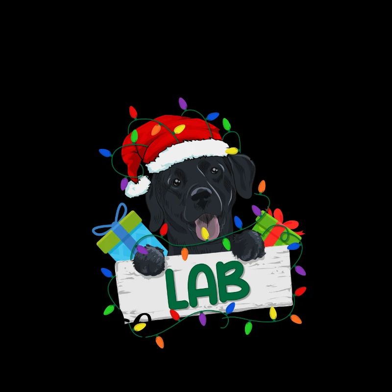Cadeau de chien d’or de Noël Labrador