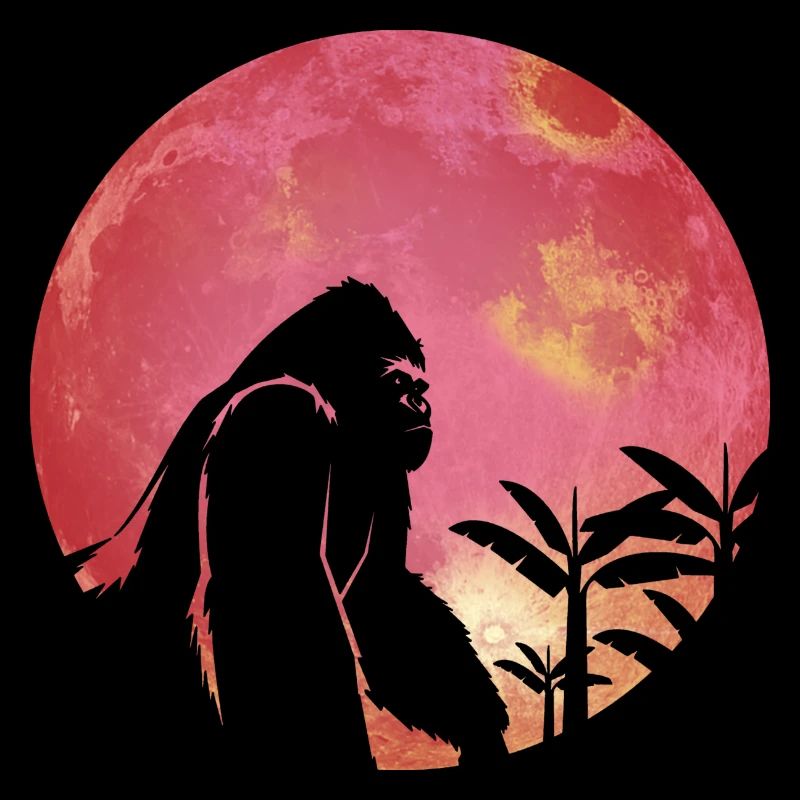 Gorilla Retro Vintage 80er Jahre Stil