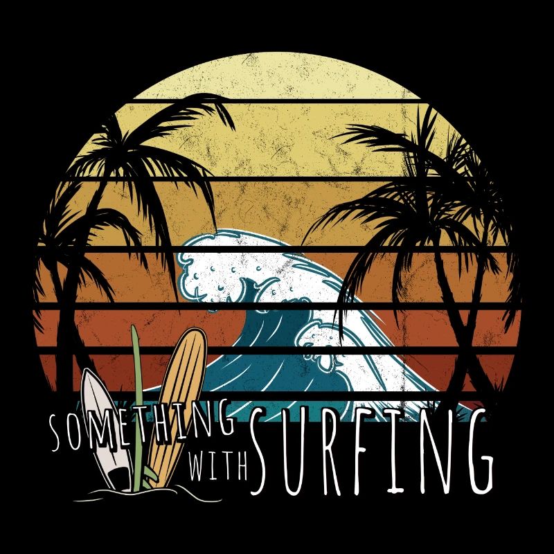 Quelque chose avec Surfing Casual Retro Surf Art