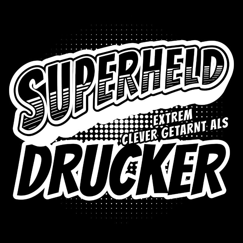 Superheld, clever getarnt als Drucker
