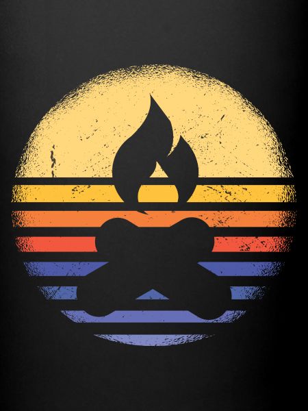 Camper Retro Sunset Camping