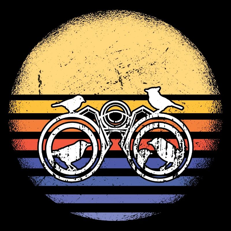 Bird Watcher Retro Sunset Bird Watching