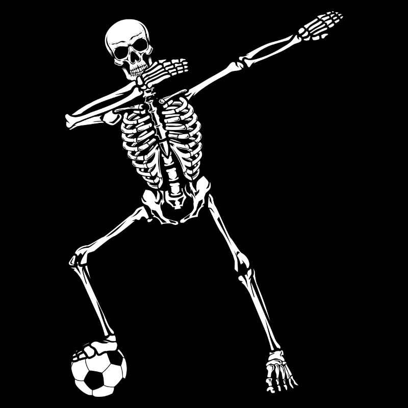 Halloween Dabbing Skeleton Football