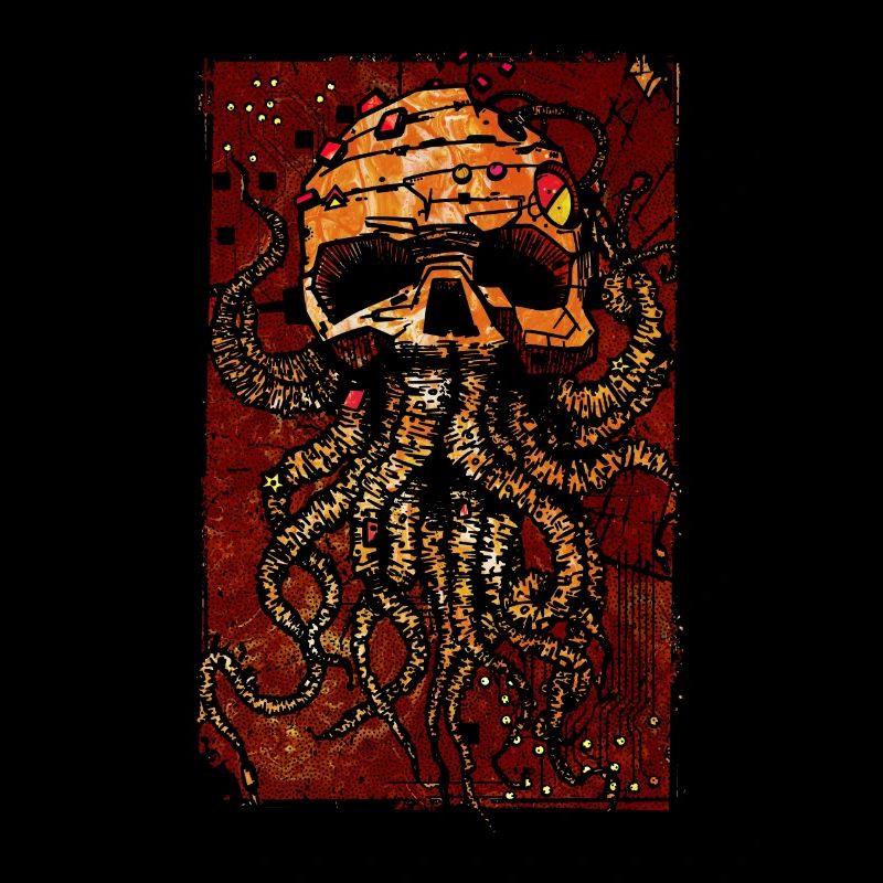 Crâne avec tentacules