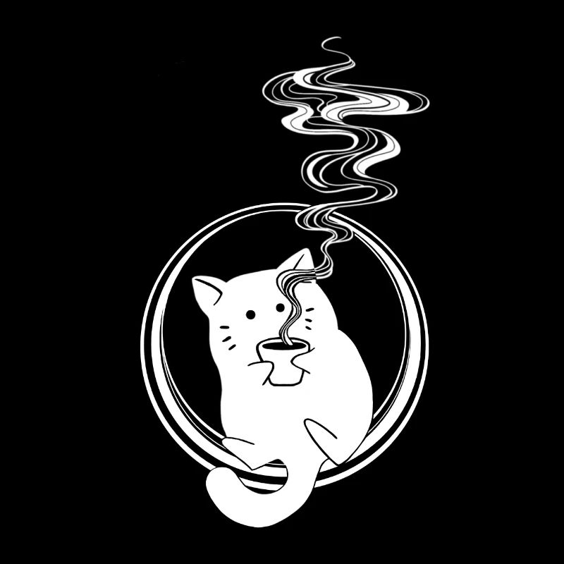 Coffee Cat, Katze mit Kaffee