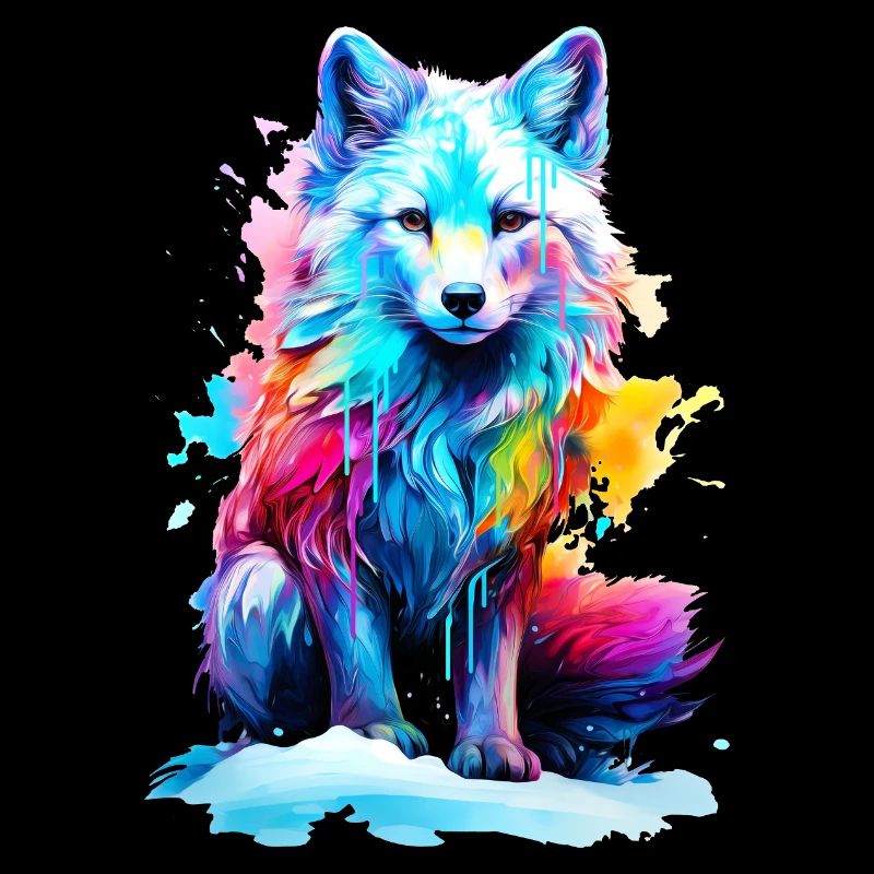 Bemalter Polarfuchs