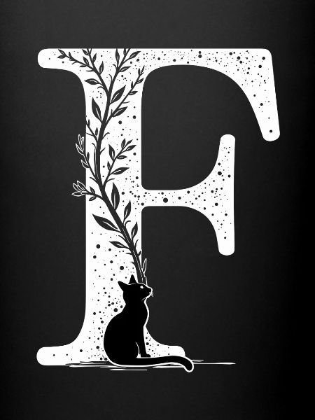 Lettre F avec chat