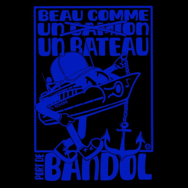 Retro Mittelmeer Bandol Boot Maskottchen