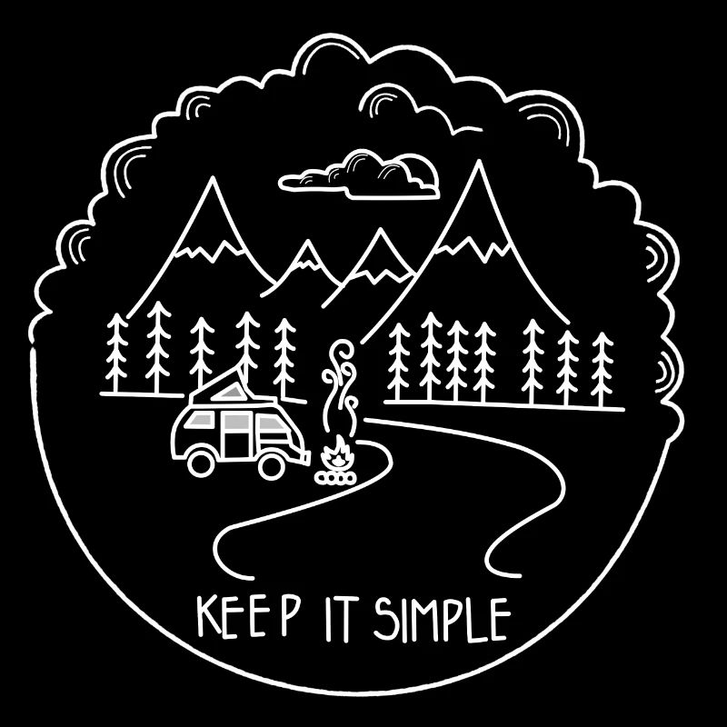 Gardez-le camping simple nuage